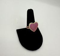 10k Pink Heart Ring By BB