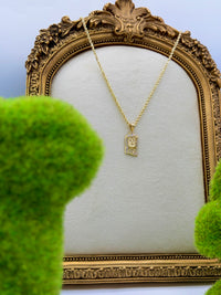 14k rope and Jesus pendant