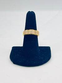 Gold Over Silver Rounded Men' Ring