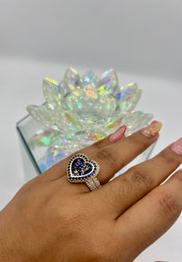14k Stones Heart Ring