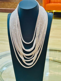 Silver White Moon Ice  Chain by BB