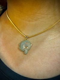 Silver over gold Franco chain and pendant