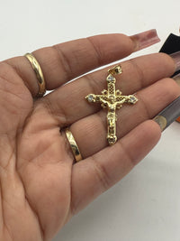 Small Stylish Cross Gold Over Silver by BB