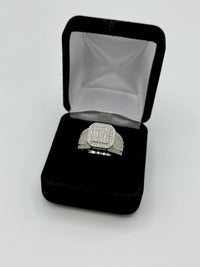 Silver & Moissanite Men Ring
