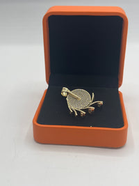 Gold Over Silver Iced Money Roll Pendant with CZ