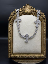 Silver with moissanite chain