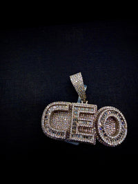 Silver moissanite pendant