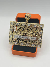 Gold Over Silver Jumbo Last Supper Christain Pendant