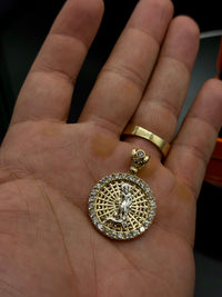 10k gold pendant Saint Lazarus
