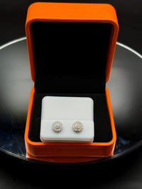 Silver with moissanite earrings