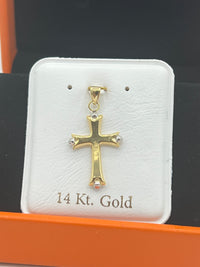 14K Gold Holy Cross Pendant