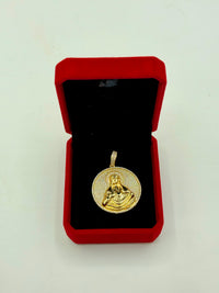 Virgin Mary pendant gold fill with Cz diamond