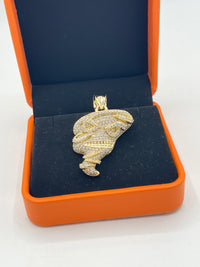 Gold Over Silver Hip-Hop Tornado Pendant