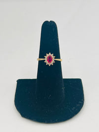 14K Gold Oval Cut Birthstone Rings w/ CZ