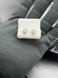 Silver with moissanite earrings