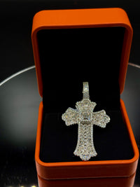 Silver with moissanite pendant