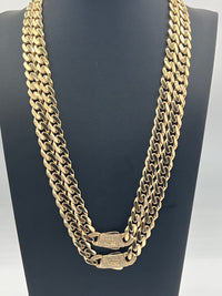 14K Gold Monaco Cuban Link Choker for Mens'