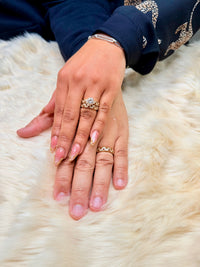 14k wedding trio with (Cz) stones