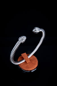 Silver Rope Bangle Bracelet