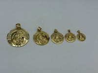 St Barbara Pendants Gold Over Silver by BB