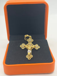 Gold Over Silver Antique Cross Pendant