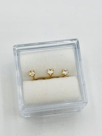 14K Gold Nose Piercing Studs w/ CZ