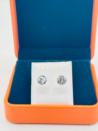 14K Gold Round Cut Studs w/ CZ