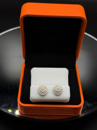 Silver with moissanite earrings