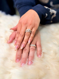 14k wedding trio with (Cz) stones