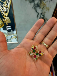 Cuban chain and butterfly pendant