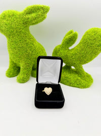 14k heart ring with Cz stones