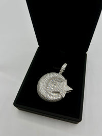 Silver Moon & Star Pendant By BB
