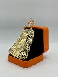 XXL Gold Over silver Jesus Pensant by Bling Bling