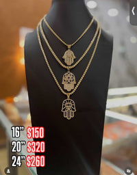 Instagram sale Ice chain with pendant Gold Over silver by BB