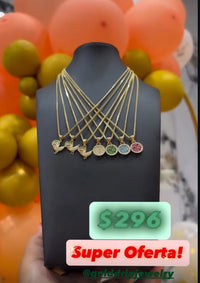 14K Franco chain With 🐓 or Colored Round Pensant by Bling Bling