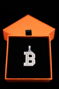 Large Letter B Initial Pendant