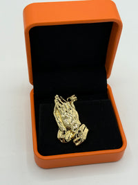 Praying 🙏 Hands Pendant Gold Over Silver by BB