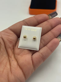 14K Round Screw back Studs By Bling Bling
