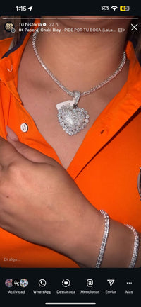 Ice Blanca con medalla Corazón en plata