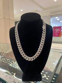 Cuban Chain Lab Grown Diamonds 💎 With Silver by BB