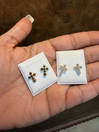 14K Cross Stud Earrings by BB
