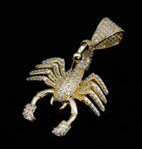 14K Gold Lobster Pendant