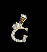 14K Gold Royal "G" Letter Pendant
