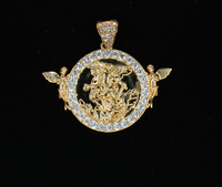 14K Gold Archangel Michael Medalion