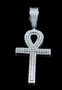 Egyptian Ankh Cross with Natural Stones