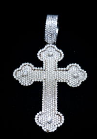 Medieval Style Bling Studded Cross