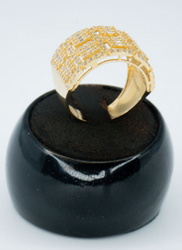 14K Gold CZ Round Cut Ring